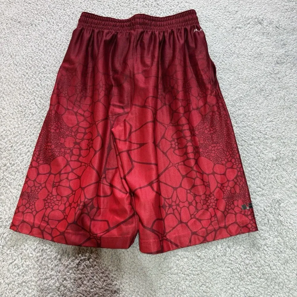 Nike Shorts Mens Small Red Lebron James Tamed All Over Print Basketball Dri Fit - Picture 12 of 13